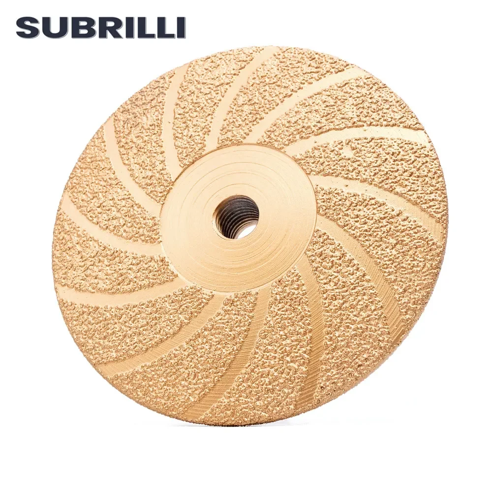 SUBRILLI 5" Vacuum Brazed Diamond Grinding Wheel 125mm Cutting Disc Saw Blade For Angle Grinder Marble Granite Stone