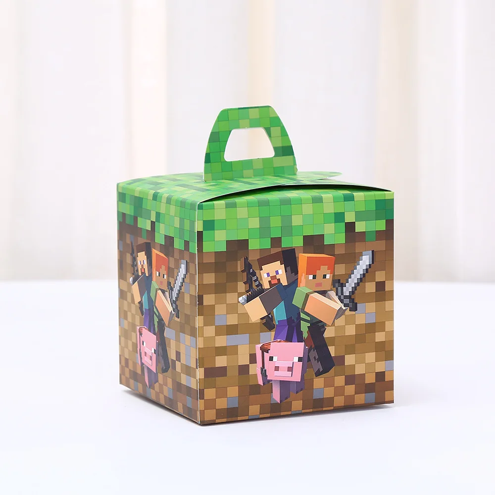 12pcs Minecraft storage bag storage box new gift packaging box cake box dessert packaging box Gift view 2