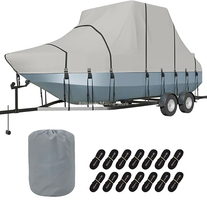 Custom Waterproof Heavy Duty Boat Cover Dust Protector Universal Waterproof UV Resistant Outdoor Boat Cover