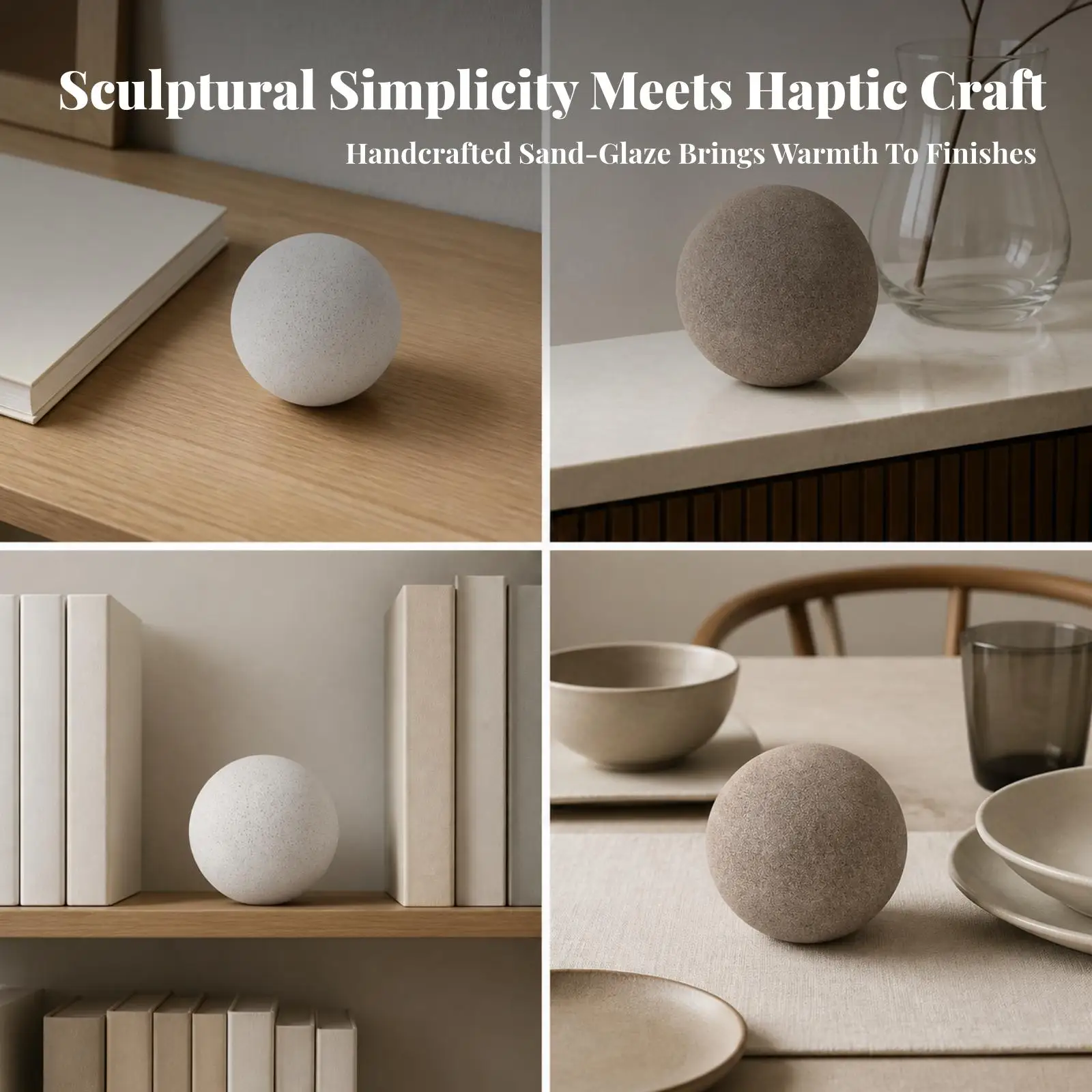 Glazed Ceramic Candle Holder Modern Sculptural Centerpiece for Dining Table Console Entryway Stylish Room Decoration