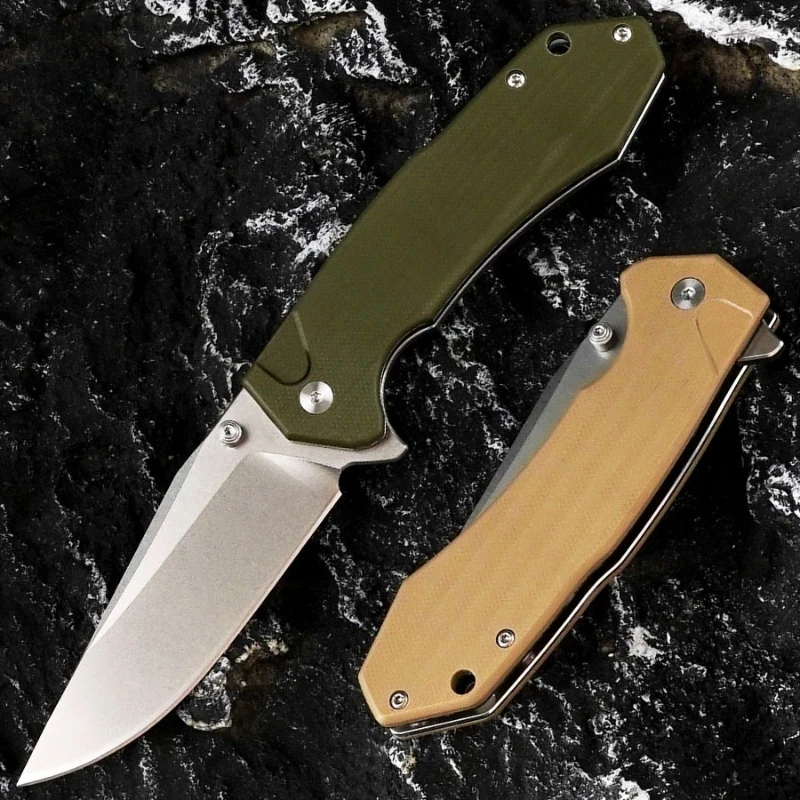 Portable Folding Camping Outdoor Pocket Knife D2 Blade G10 Handle Hunting Survival Utility Daily Fruit Knives EDC Tools
