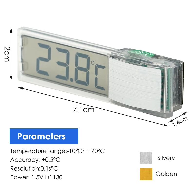 1pcs Electronic Fish Tank Temperature Waterproof Aquarium Thermometer Digital LCD Fish Turtle Temp Aquarium Control Accessories