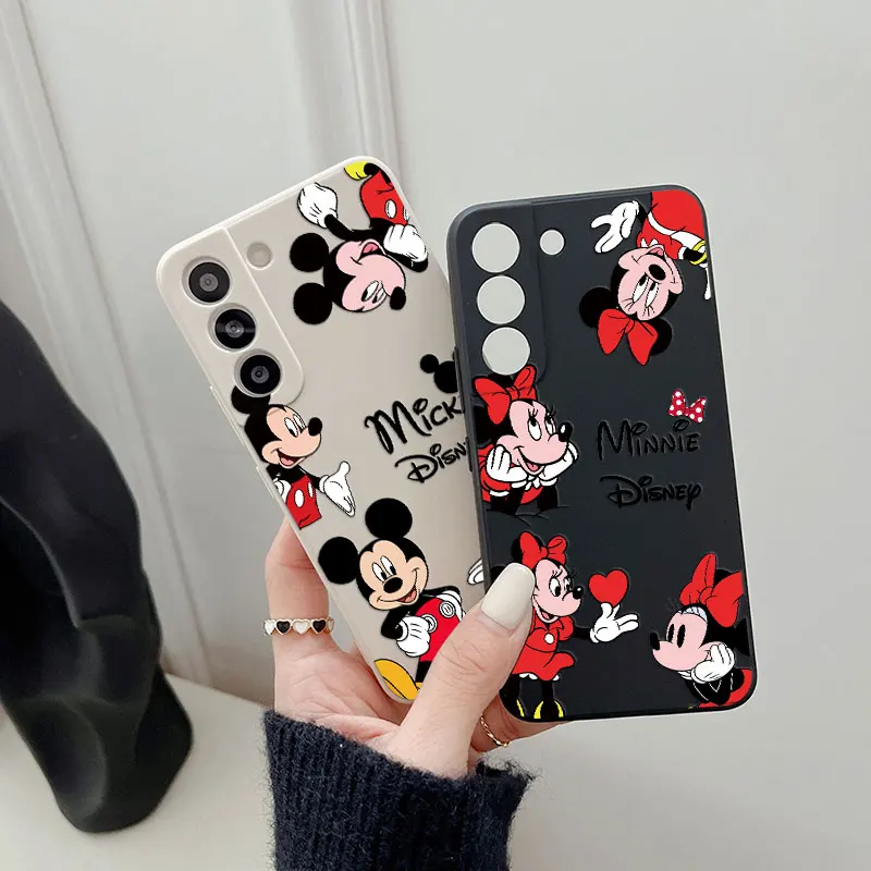 Mickey Minnie Mouse Stitch Disney S24FE Phone Case For Samsung Galaxy S25 Ultra S24 S23 S22 Plus S21 S20 FE S10 Silicone Cover