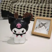 2Pcs Sanrio Kuromi Makeup Brush Storage Box Kawaii Anime Cute Living Room Desktop Decoration Student Pen Holder Storage Jar New