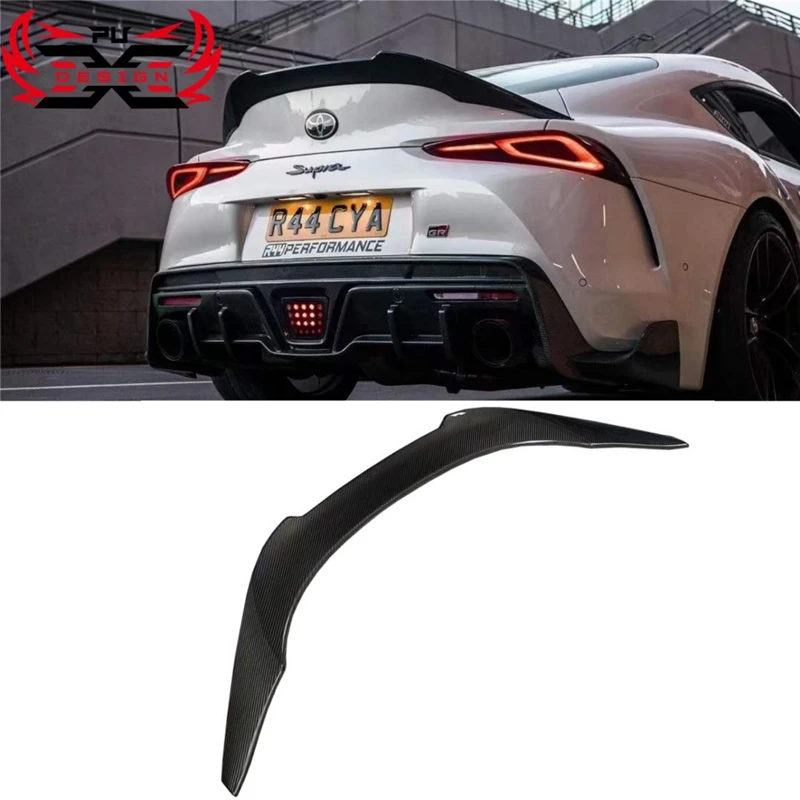 Carbon Fiber M Style Wing for Toyota GR Supra A90 A91 MK5 Rear Spoiler Trunk Lip Flap Performance Body Kits