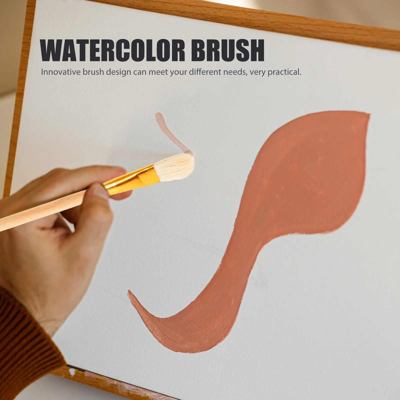 

12Pcs Painting Brush Set Multi-Function Ergonomic Daily Use Watercolor Brushes Household Art Paint Supply Practicing