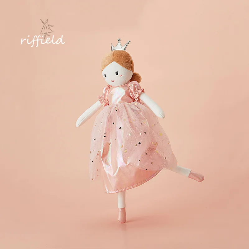 Adorable juguete de peluche de bailarina pequeña, vestido rosa, corona y zapatillas de ballet, muñeca súper suave, dulce regalo para niñas en el día del niño