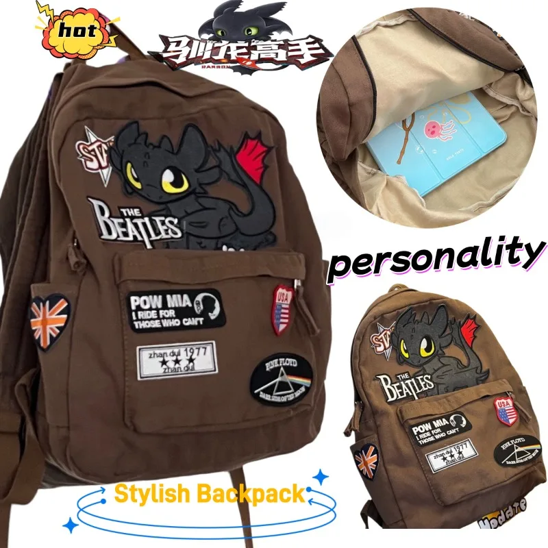 

How to Train Your Dragon backpack cute fashionable cartoon personalized creative kawaii school bag gift for a friend's birthday