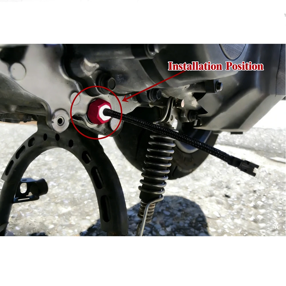 Motorcycle Thermometer Universal Norxi 3 in 1 Oil Temperature Sensor Time Volt Mini Square Digital Instrument for NMAX125