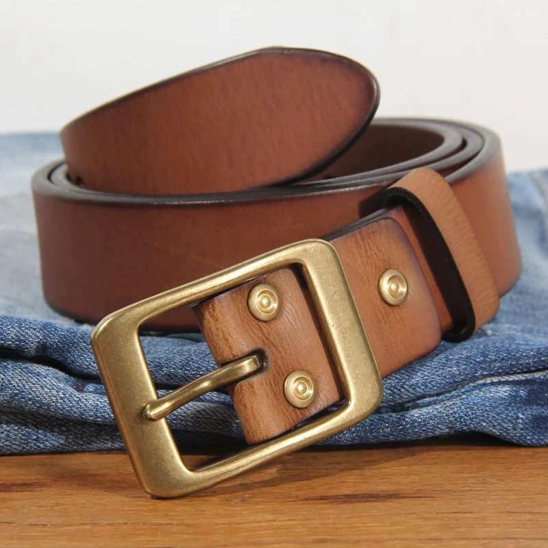thickened-top-layer-cowhide-belt-casual-leisure-men's-belt-square-copper-buckle-jeans-waist-belt-youth-versatile-belt