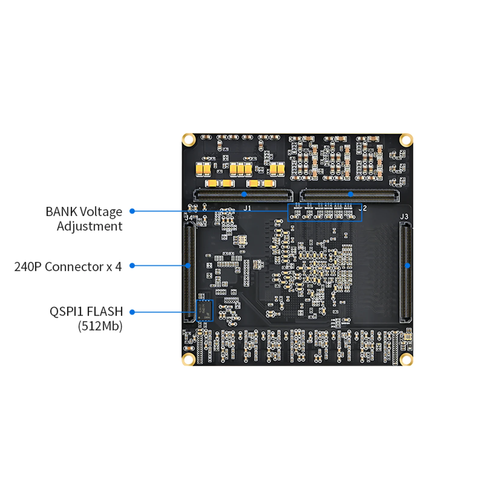 Puzhi PZ-ZU49DR-SOM FPGA Core Board Xilinx ZYNQ UltraScale + RFSOC XCZU49DR Grau Industrial ADC 14bit 2.5Gsps DAC 14bit 9.85Gsps