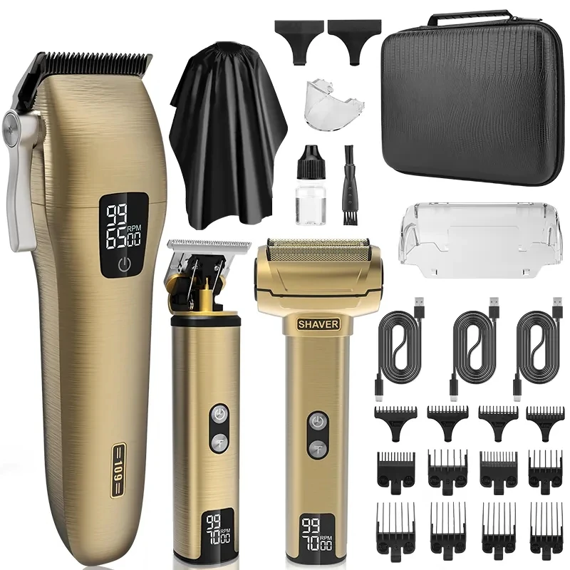 

Resuxi 109 Kit Waterproof New Hair Clipper Professional Hair Trimmer Nose Trimmer Men's Shaver Set