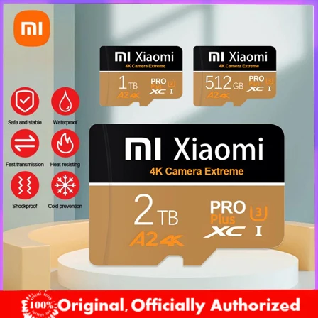 Xiaomi Oryginalna karta Micro SD 512 GB 2 TB Szybka karta pamięci Micro SD 1 TB 256 GB 128 GB TF SD do telefonu komórkowego Kamera komputerowa