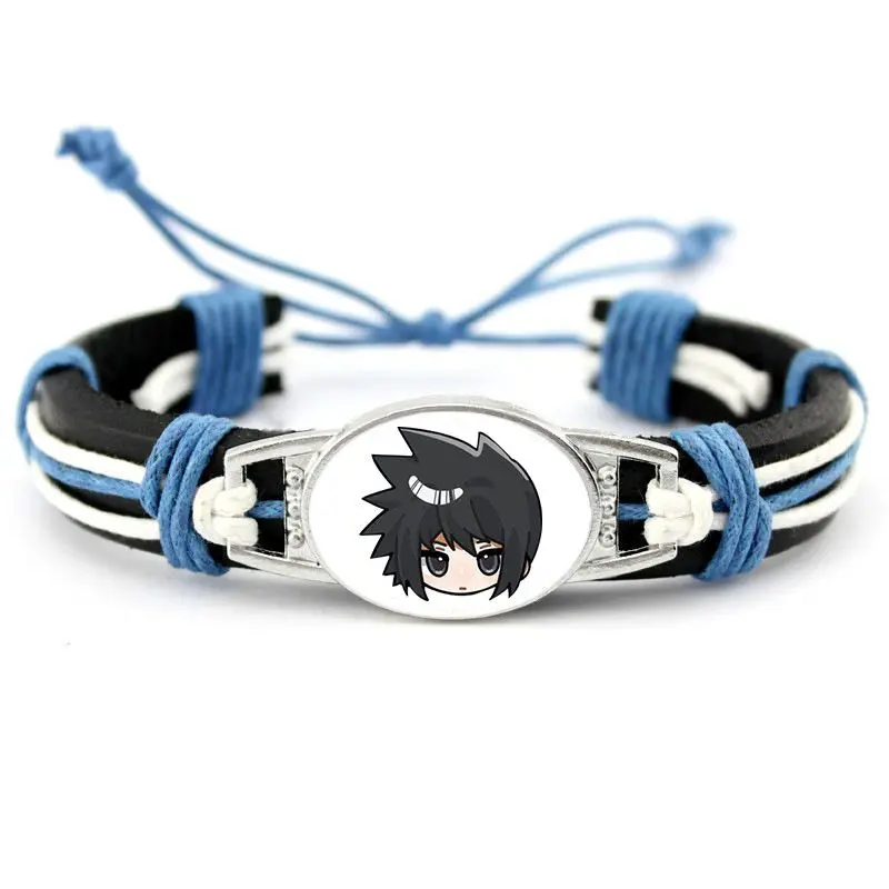 Anime Naruto Haruno Sakura Hatake Kakashi Uchiha Sasuke Hatake Kakashi hombres y mujeres lindo creativo patrón de dibujos animados pulsera