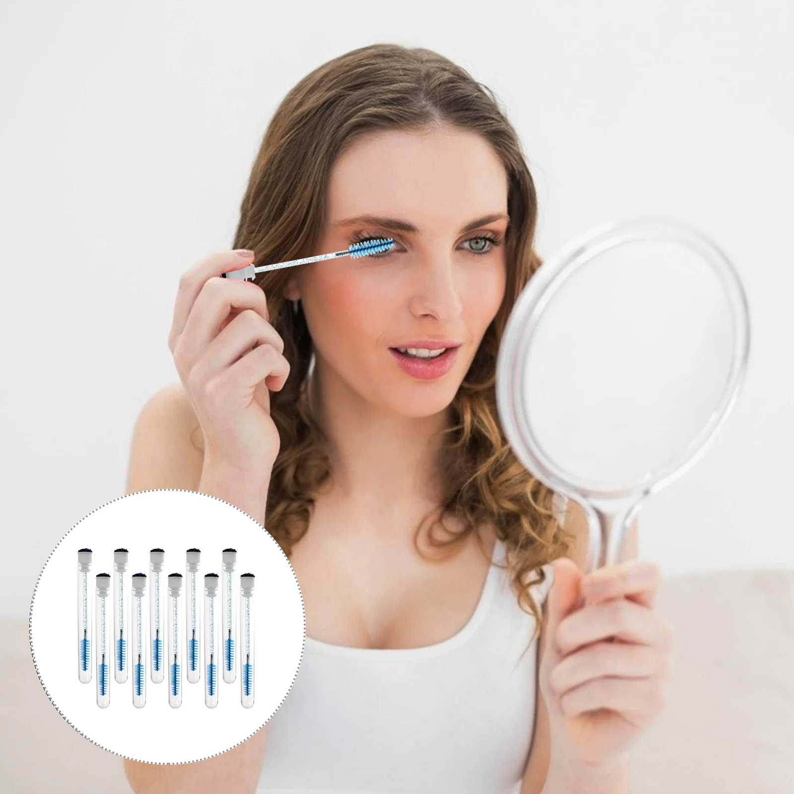 10 قطعة مشط رمش لفرشاة الماسكارا لاش الحاجب ناعمة لطيفة سهلة التثبيت أداة ماكياج صديقة للسفر فرشاة رمش #2