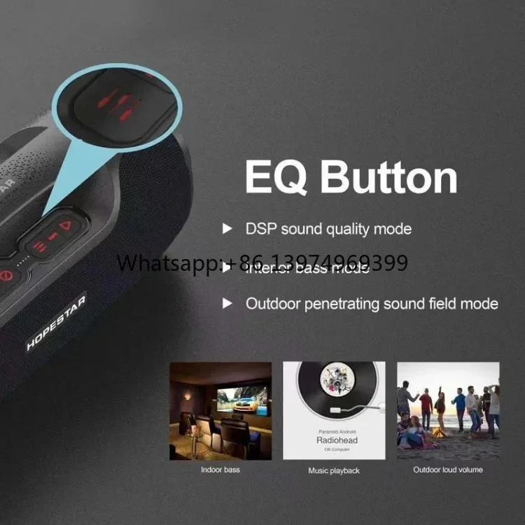 A6x Hopestar 2025 Speakers Audio System Sound Dj Wireless Portable Hifi High Quality Subwoofer Outdoor Blue Tooth Speaker manufa
