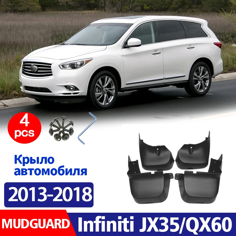 

Front Rear 4pcs FOR Infiniti JX35 QX60 2013-2018 Mudguard Fender Mud Flap Guards Splash Mudflaps Car Accessories Mudguards