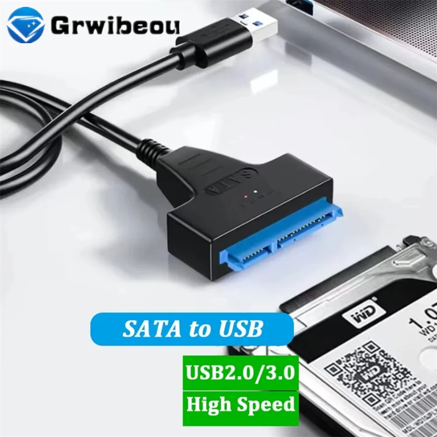 

New Sata to USB 3.0 2.0 Cable 6Gbps Support 2.5 Inches External HDD SSD Hard Drive Adapter Cable Computer Connector Converter