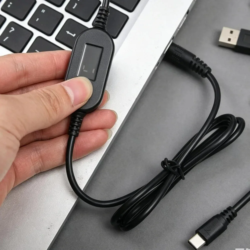 Type C Male To DC Digital Display USB C Data Cord for Routers Camera LCD Monitors 5V/9V/12V/15V/20V/28V 140W Adjust Voltages
