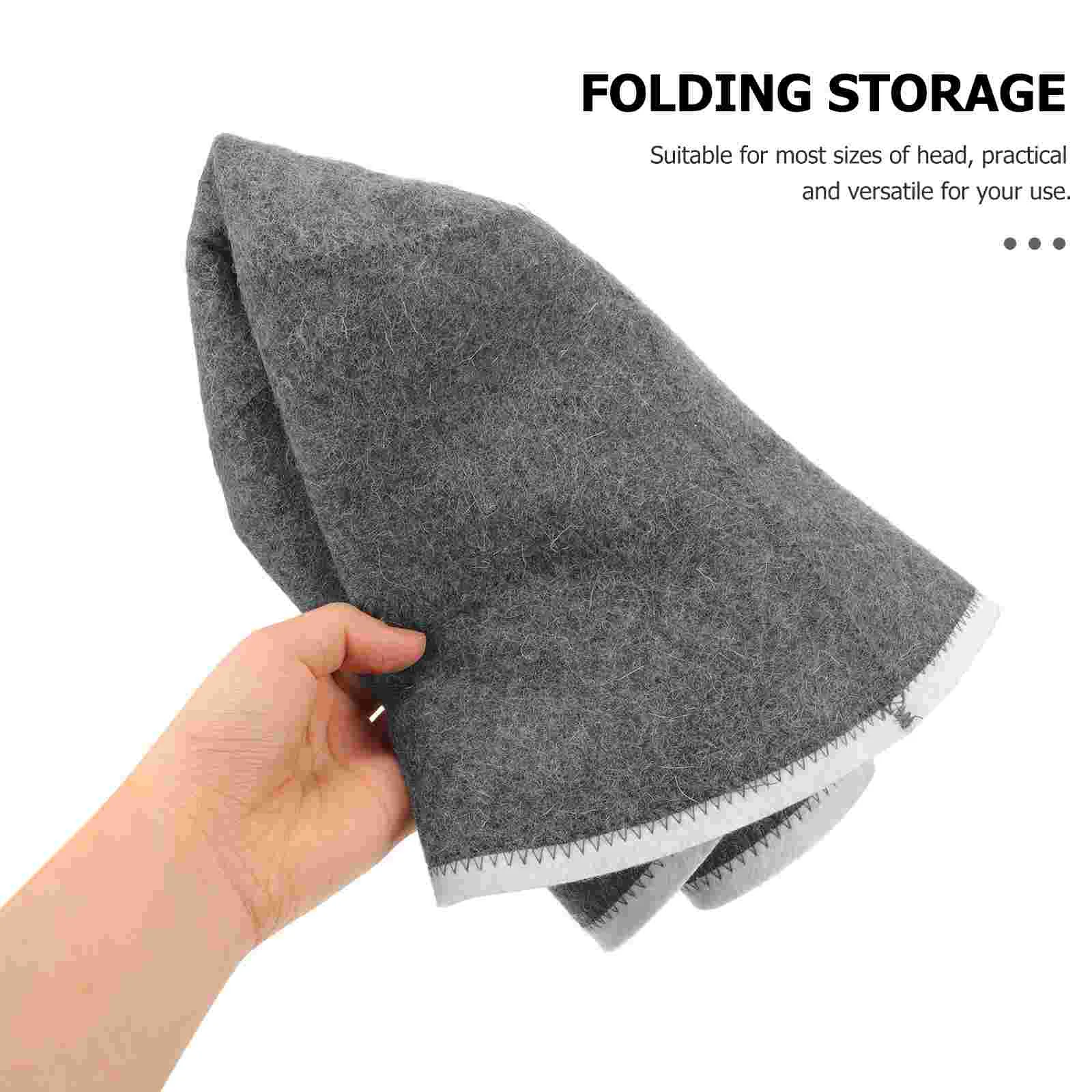 Caps Wool Sauna Hat Lightweight Shower for Men Stylish Breathable Grey Accessories Man