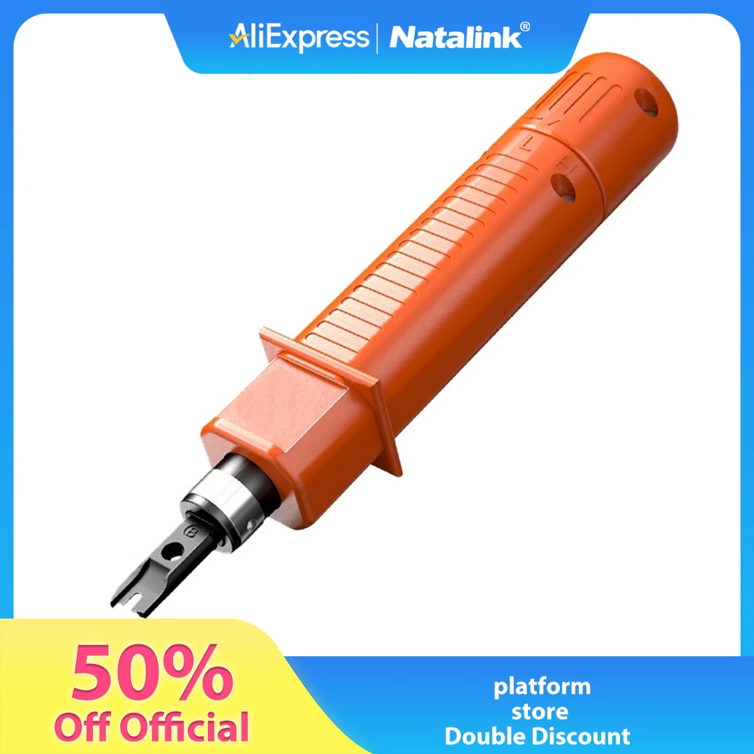 

Natalink 110 Type Punch Down Tool Network Cable Double Blade Ethernet Impact Terminal Insertion Tool Adujustable Impact Power
