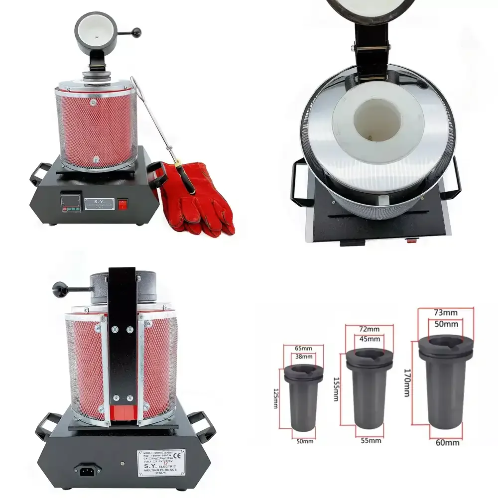 Jewelry Furnace Small Electric Furnace Gold Refining Kit 2kg