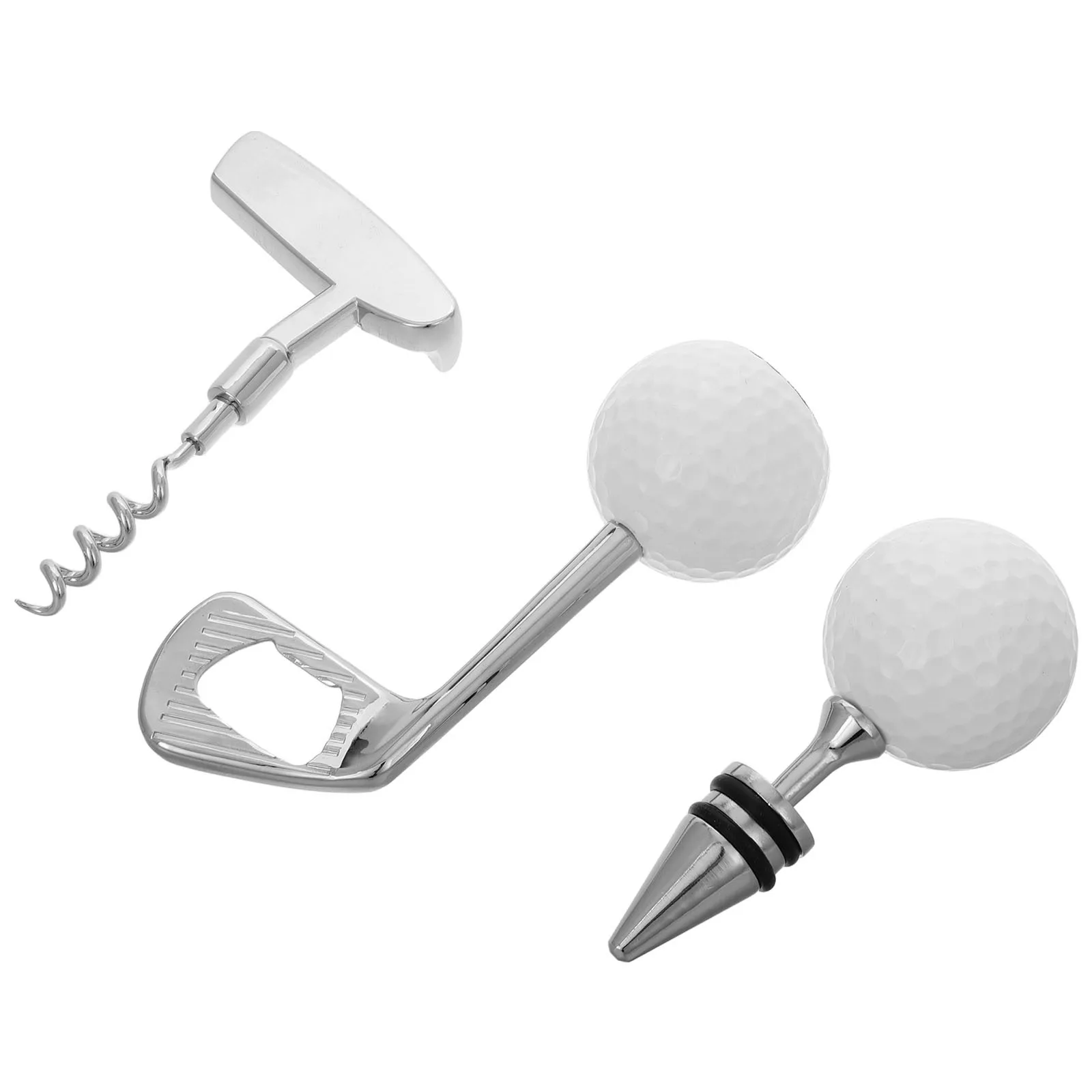 

1Set Golf Wine Bottle Opener Corkscrew Manual Stopper Airtight Seal Portable Beer Opener Bar Party Tool for Home Kitchen