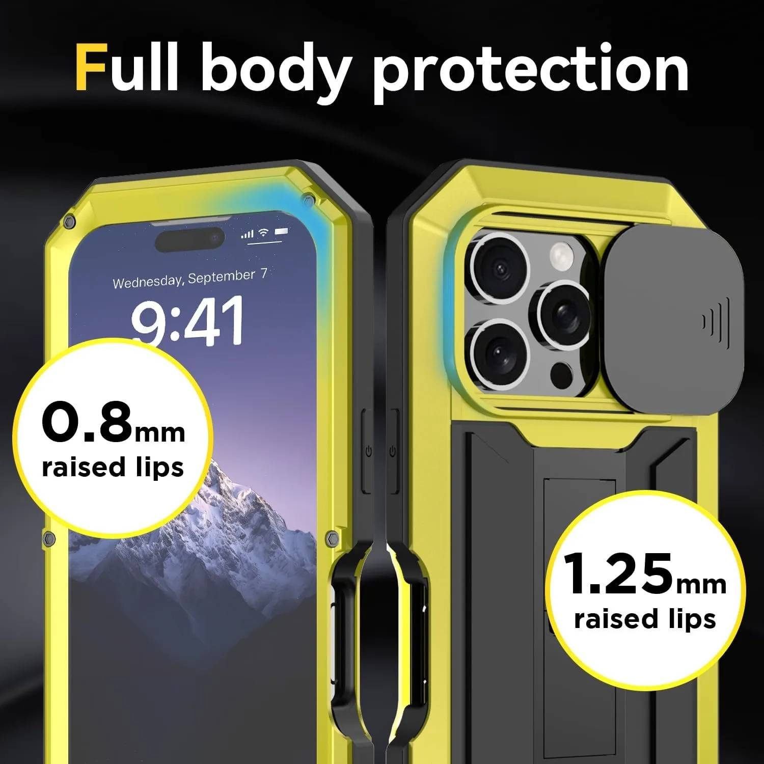 غطاء كاميرا حافظة معدنية لهاتف آيفون 16e 16 15 14 Plus 13 Pro Max مقاوم للصدمات وعرة حماية الشاشة غطاء عسكري عالي التحمل