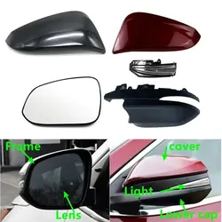 Car Door Side Rear View Mirror Cover Heated Lens For Toyota RAV4 2013 2014 2015 2016 2017 2018 2019