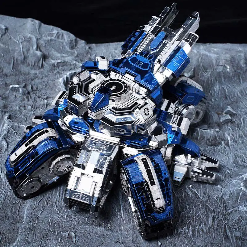 3D Full-Metal DIY Assembled Model Display Siege Tank, Nuclear Star Battleship, Mecha Battle