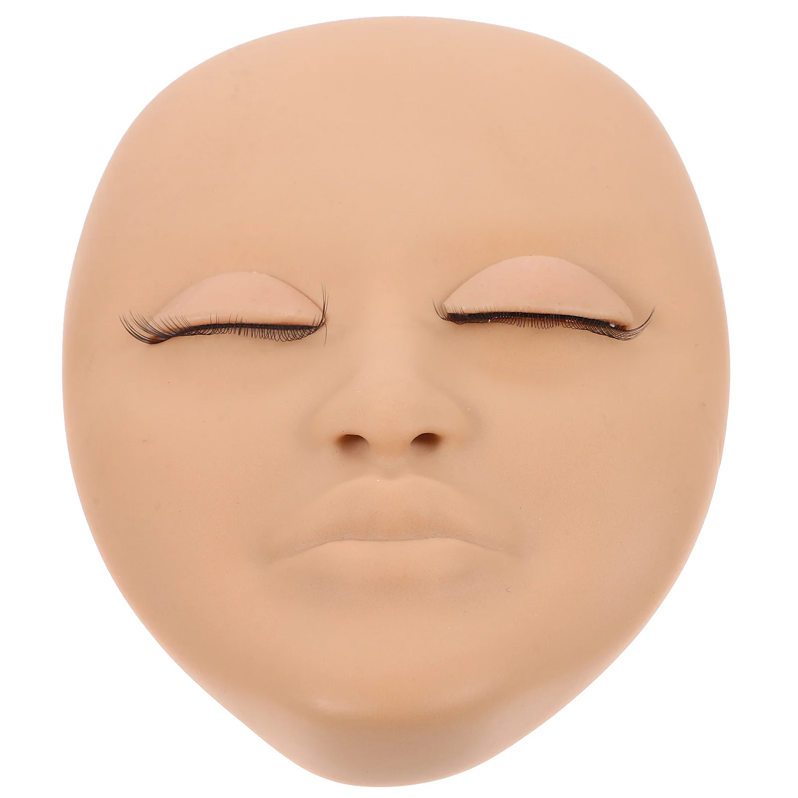 まつげマネキンヘッド 滑らかでリアルな肌 まつげエクステ練習用 メイクアップフェイストレーニングツール 初心者向け
