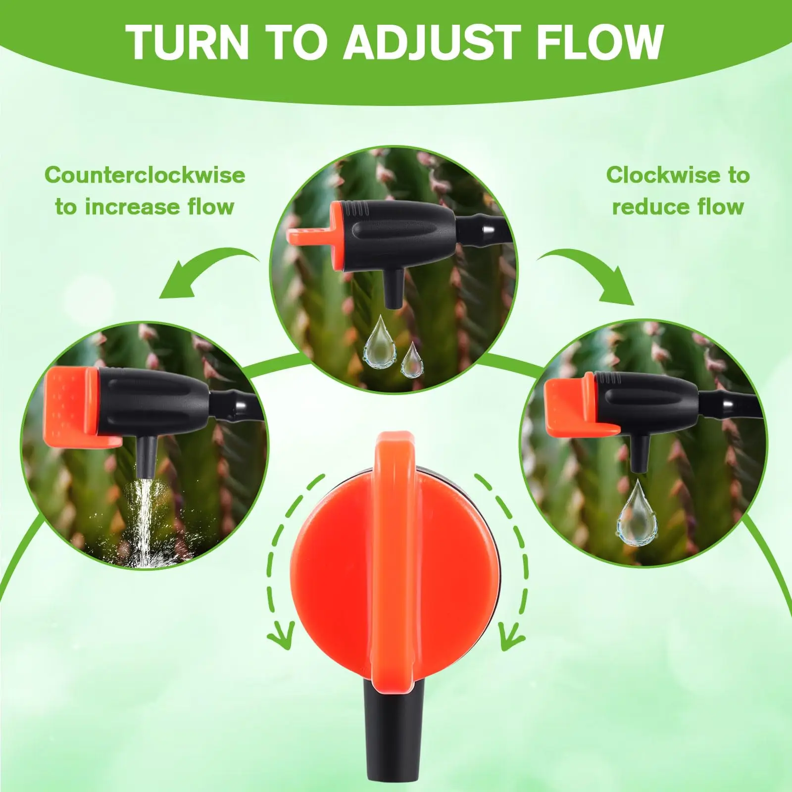 Adjustable Garden Irrigation Dripper 20 50Pcs Sprinkler for 4/7mm Hose Perfect for Home Succulents Plants Lawn Flower Bed Water view 3