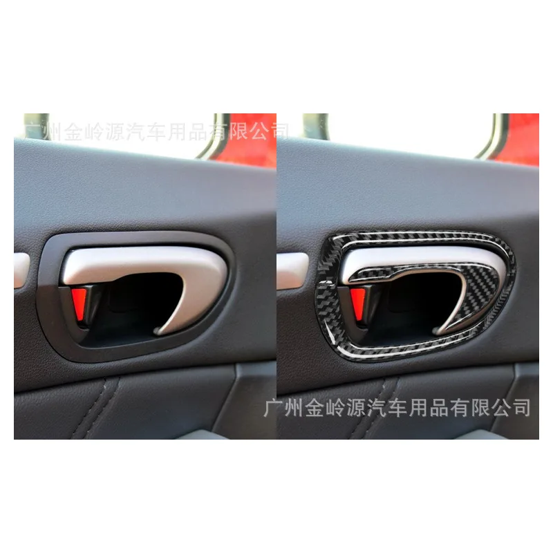 

Для 06-11 Honda Civic 8-го поколения, внутренняя ручка двери из углеродного волокна, декоративная наклейка, аксессуары для модификации интерьера