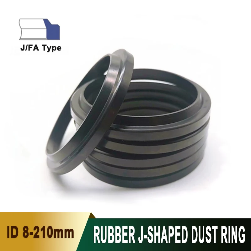 NBR Nitrile Rubber J/FA Type Dustproof Oil Seal Ring ID 8-210mm High Elastic Wear Resistant  Anti Leakage Piston Rod Shaft Seal