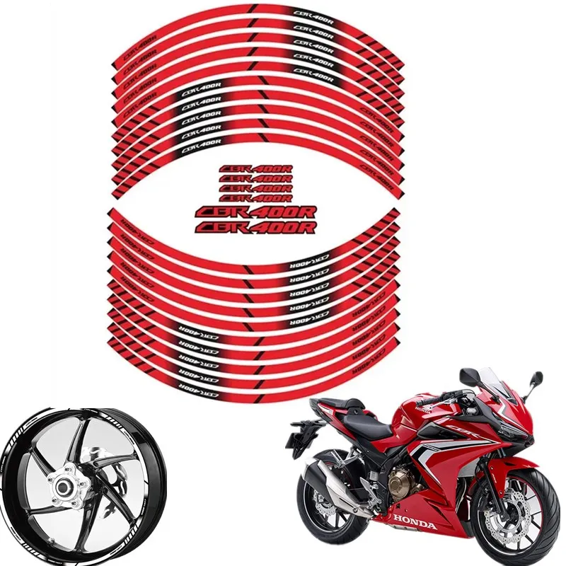 FOR HONDA CBR400R Motorcycle Parts Contour Wheel Decoration Decal Sticker - D