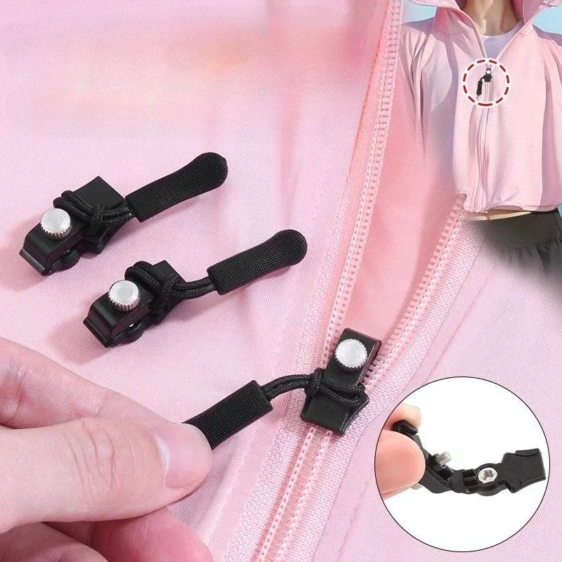 5Pcs Universal Zipper Repair Kit Quick Instant Detachable Zipper Head Replacement Zipper Slider Pull for Jacket Bags Coat