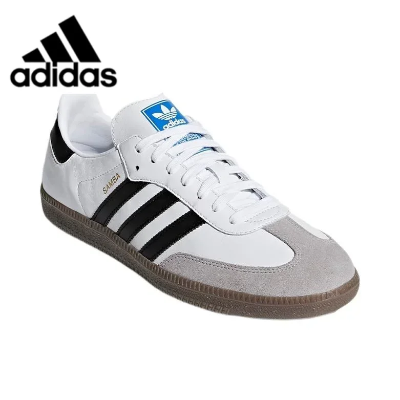 Adidas Originals Samba OG Women and Men white and black unmarked Low Top Lightweight Non-slip German Training Board Shoes