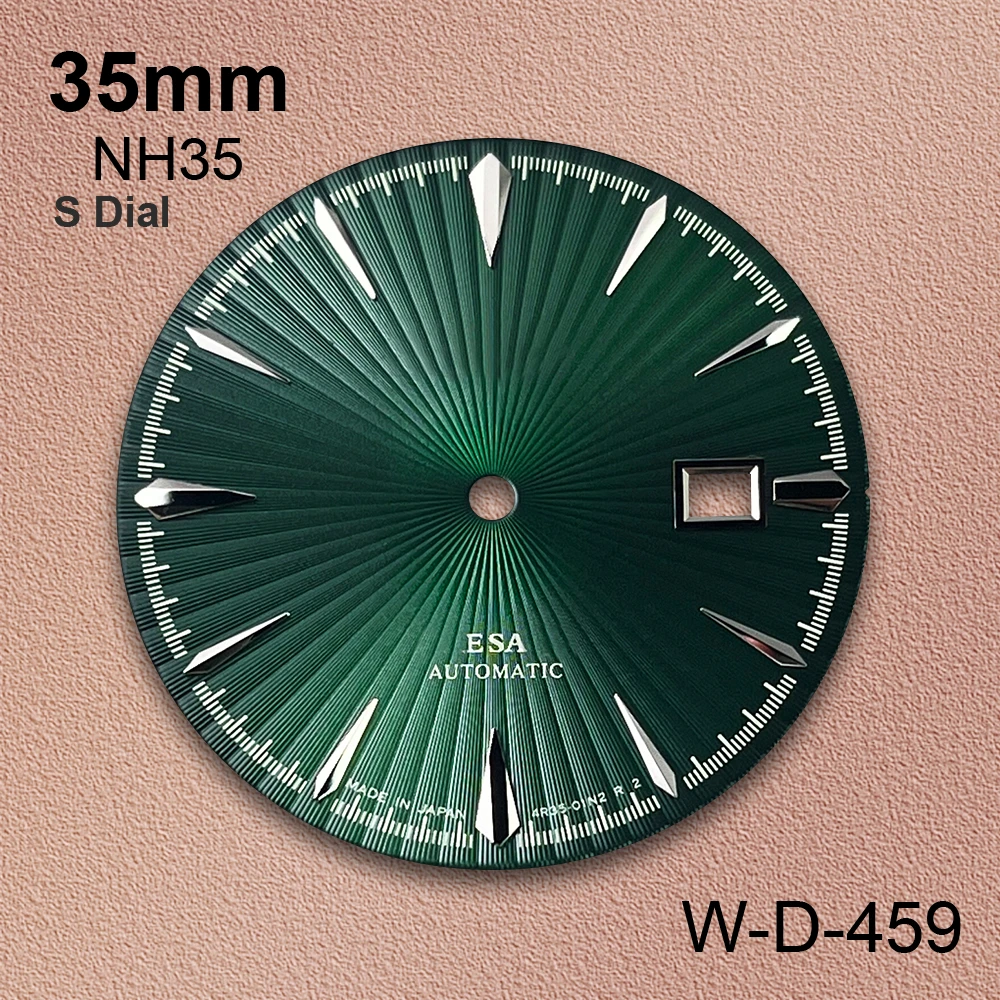 35mm Cocktail S Dial Fit NH35 Movement High-Quality Vertical Grain Dial Watch Modification Accessories
