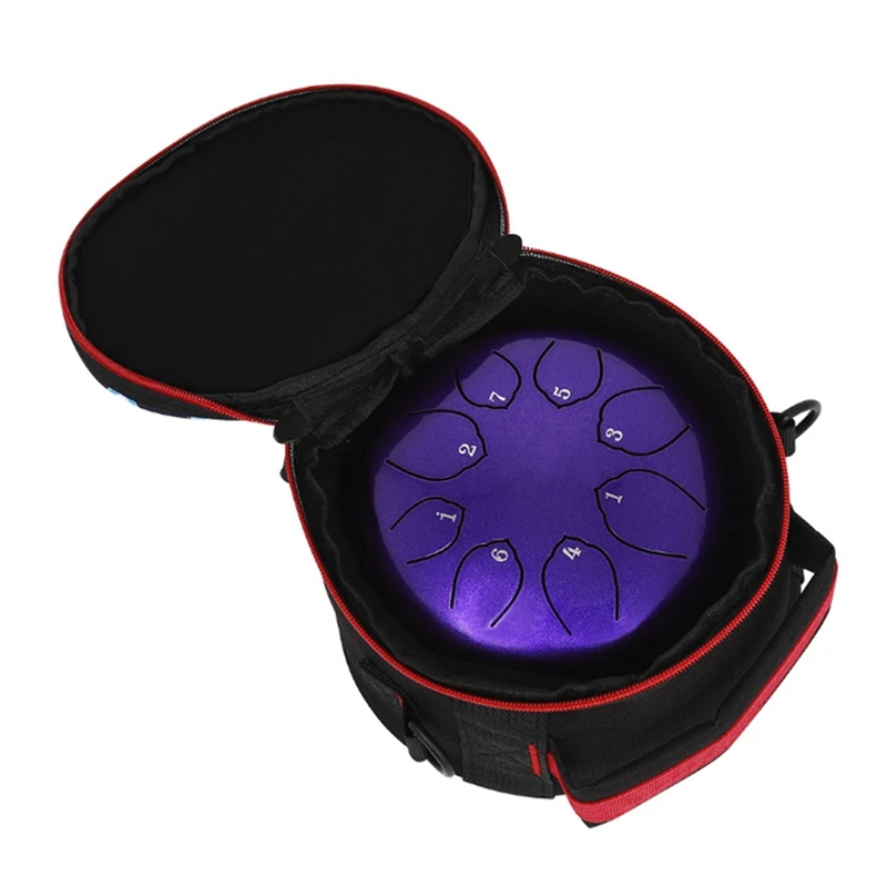 6Inch Empty Hand Drum Bag Single Shoulder Backpack Colorful Sound Healing Drum Storage Bag, Durable