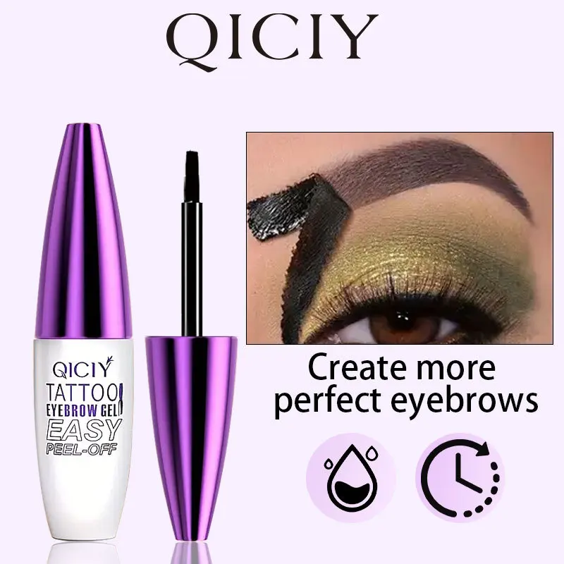 It shapes and tints your brows. After drying, you can gently peel it off without rubbing.