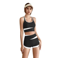 Women's Summer Set Padded Top Bra Tights Shorts Running Sports Suit Sexy Gym Yoga Slim Clothing Jogger Outdoor Sportswear 2024