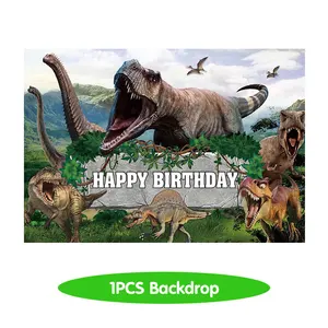 Jurassic World Dinosaur Birthday Party Decorações, Toalha De Mesa Tyrannosaurus Rex, Copo De Papel, Pratos, Balões De Dinossauro, Favor Infantil 6 principais vendas garrafa jurassic park - №4