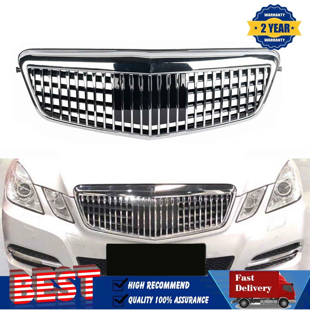 Front Bumper Grille Chrome For Mercedes Benz W212 E-CLASS Maybach 2009-2012  Pre-facelift Body Kit Style