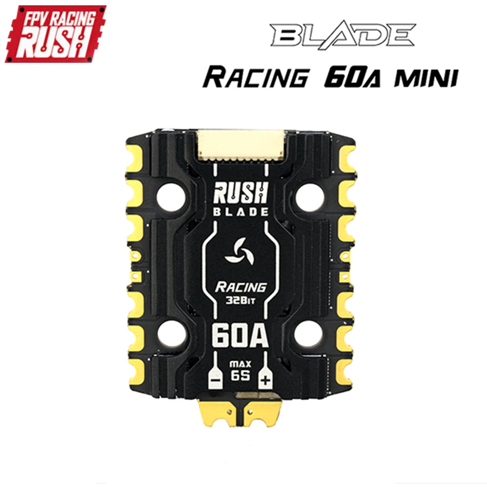 RUSHFPV RUSH BLADE RACING MINI 60A BLHELI32 4in1 ESC 3-6S with FPB Lite 20X20mm for RC FPV Racing Drone