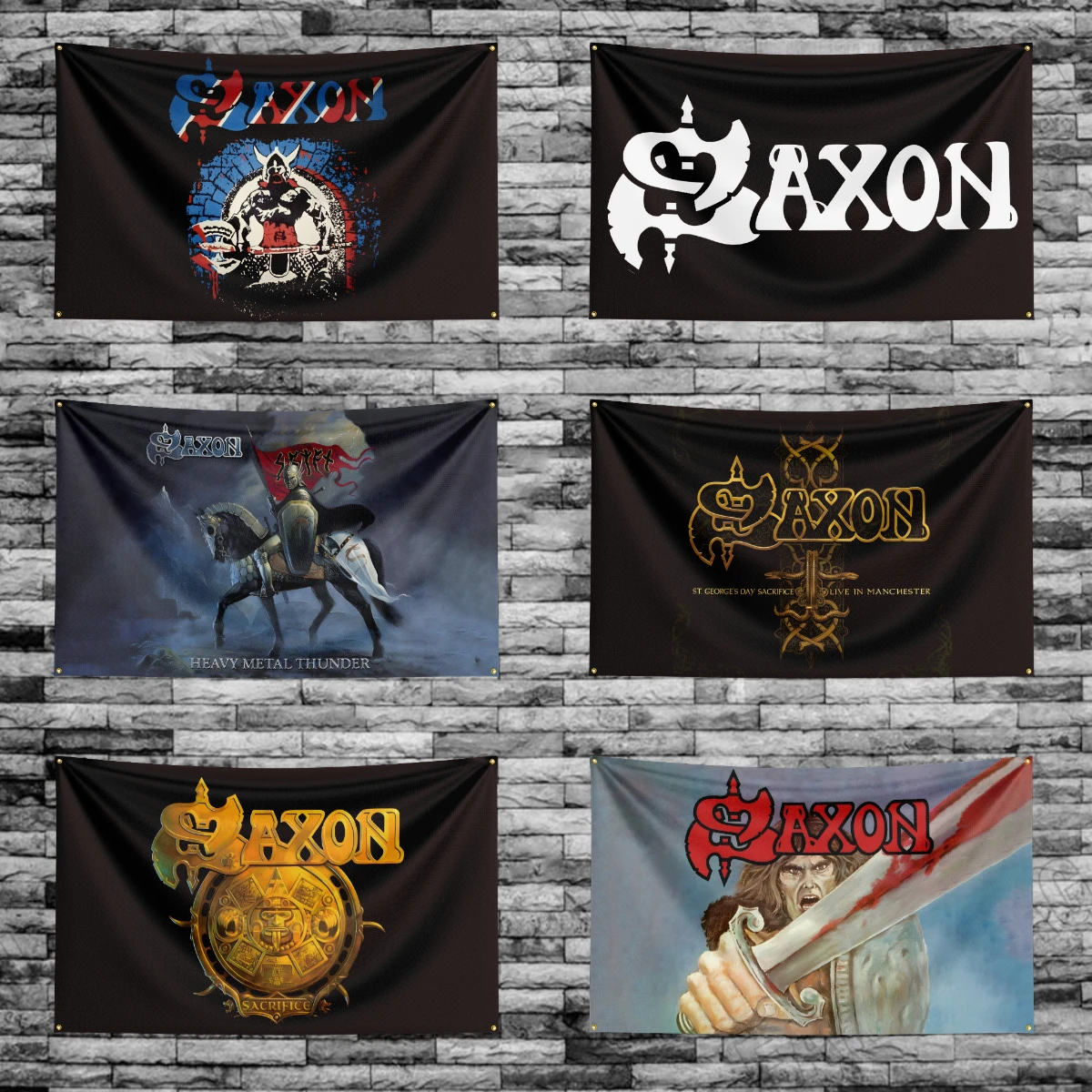 3x5 ft s-Saxons schwere Rockband Flagge Polyester Digitaldruck Banner für Schlafzimmer Wand kunst im Freien Tapisserie Dekoration