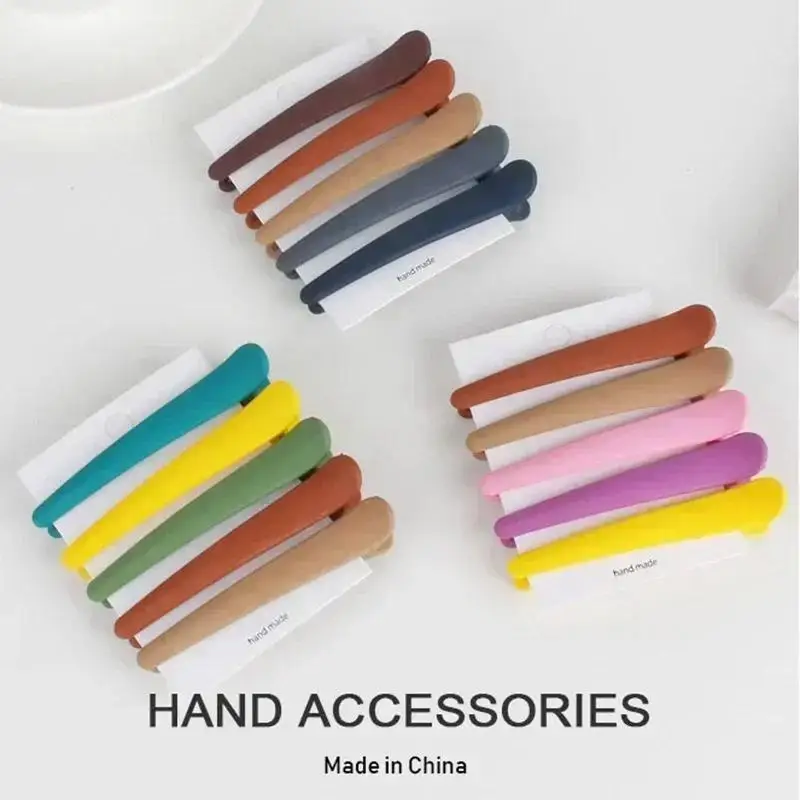 

10 шт. модные однотонные матовые резиновые заколки для макияжа с челкой, заколка для волос, инструмент для укладки, модные аксессуары для завивки