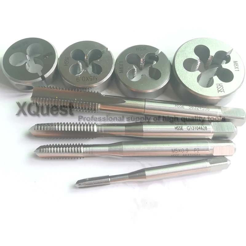 

HSSE screw thread tap and Die set M2 M2.5 M2.6 M3 M4 M5 Hss-co threads taps Adjustable Split dies sets M5.5 M6 M7 M8 M10 M12
