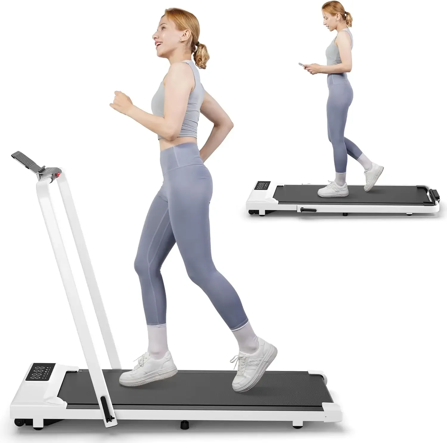 

Treadmill 3.0HP Under Desk Treadmill Electric Walking Pad with APP Remote Control and LED Display Indoor