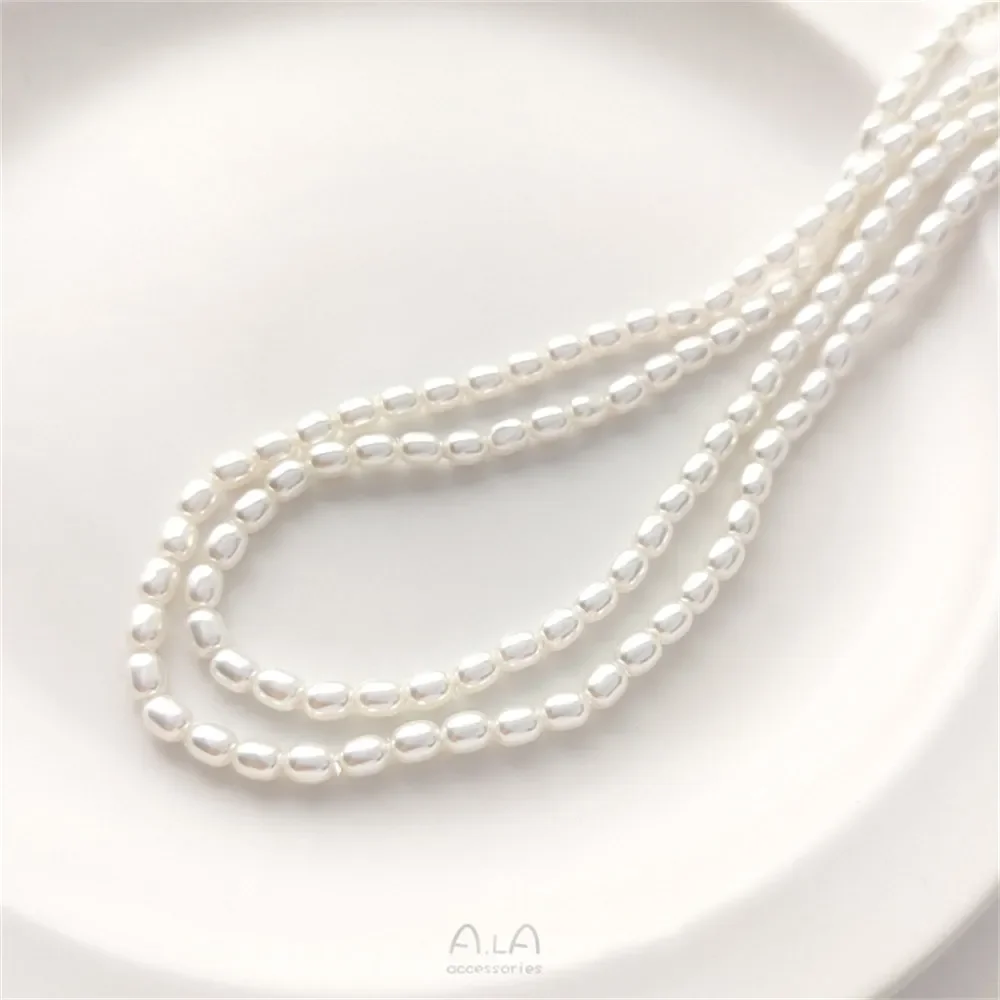 

Natural Pearl Shell Imitation Small Rice Bead Loose Shaped Bead DIY Bracelet Necklace Jewelry Accessories