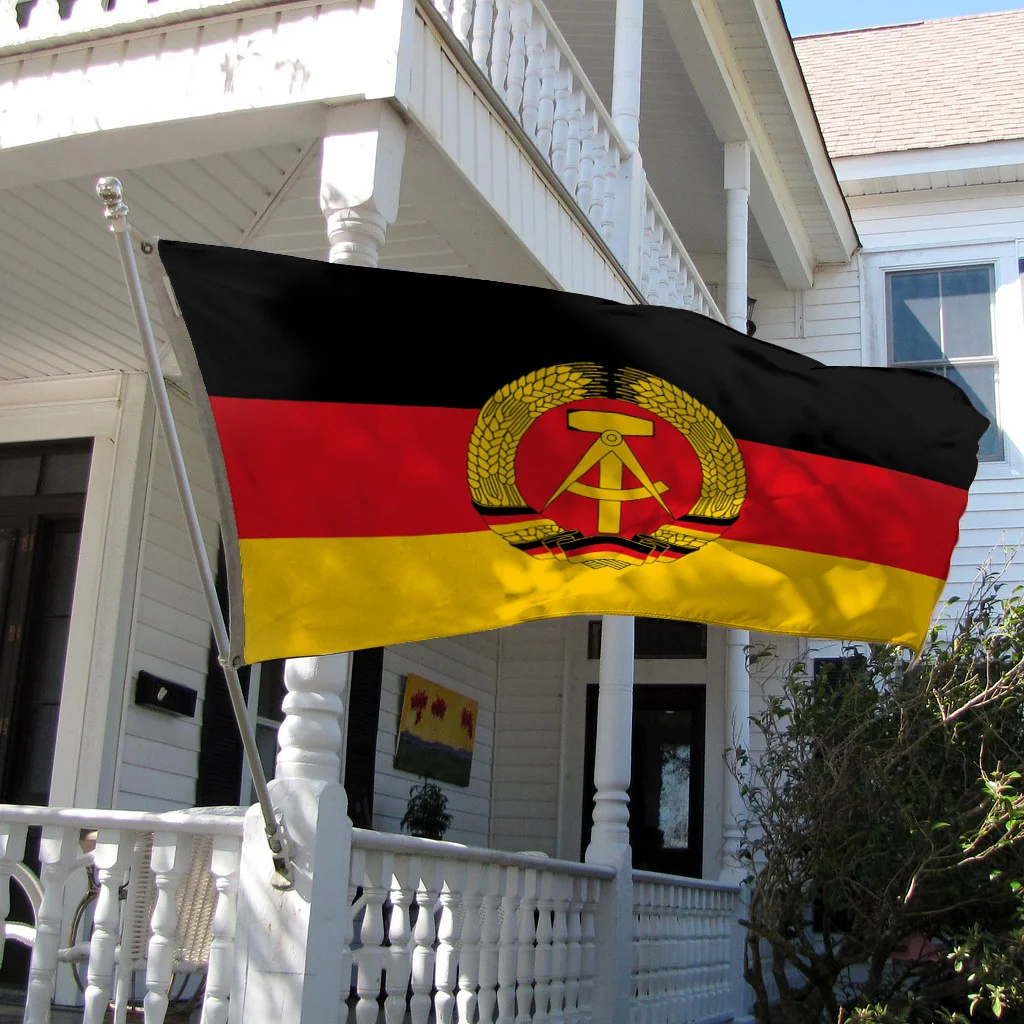 1pc East Germany Flag Banner, German Democratic Republic (GDR) Flags, Polyester, Outdoor, Yard Decor, Garden Decor,No Flagpole